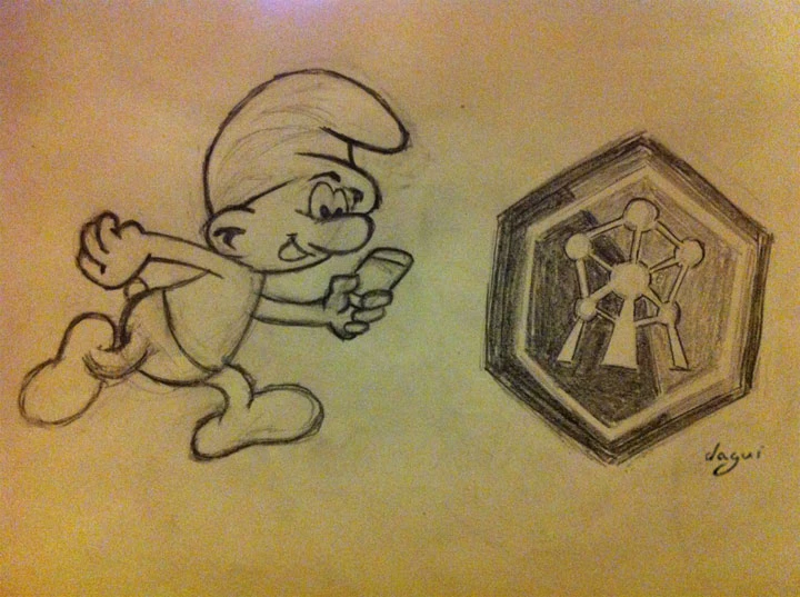 Schtroumpf Ingress croquis