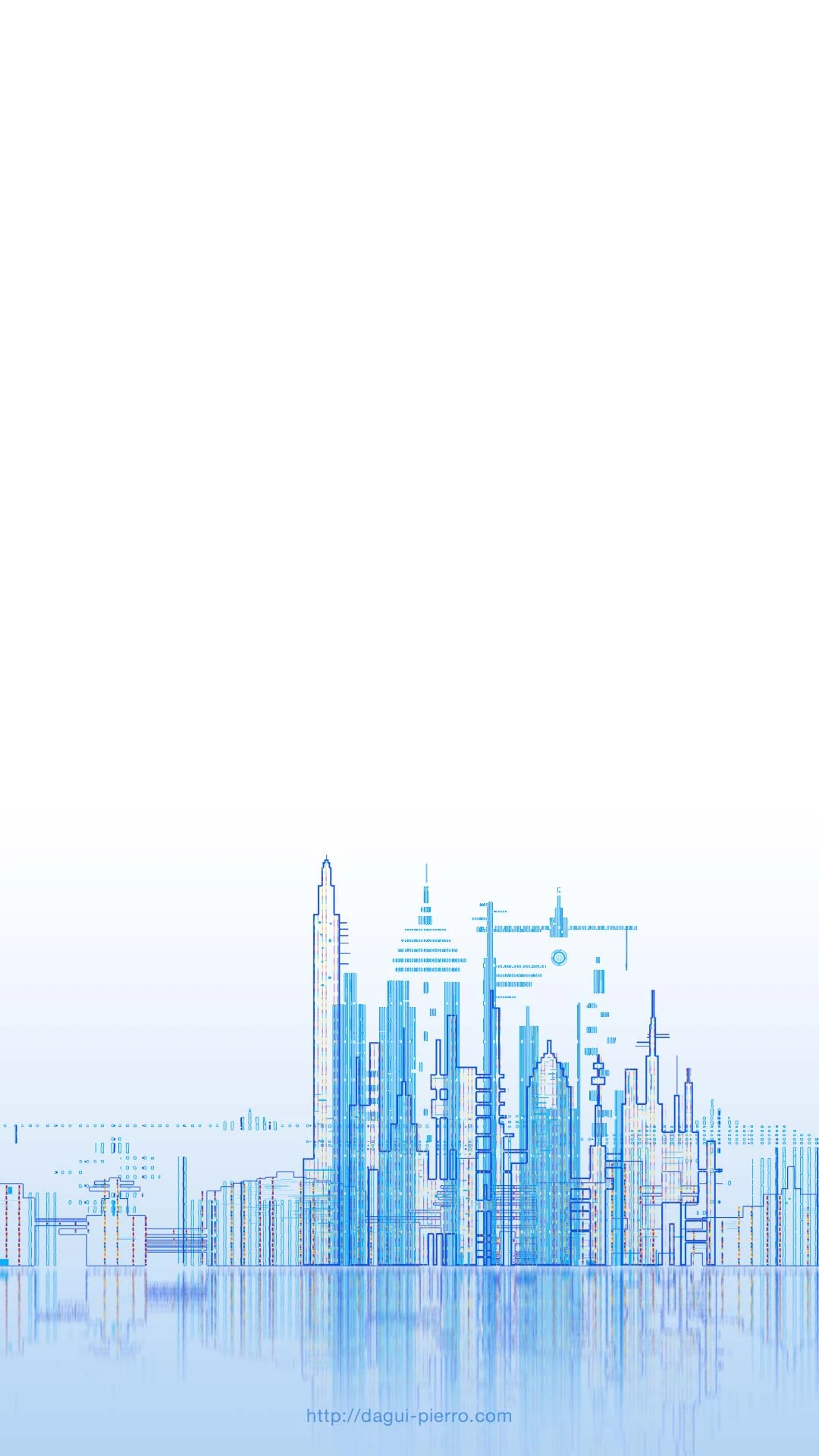 Sky Lines City Lake wallpaper portrait