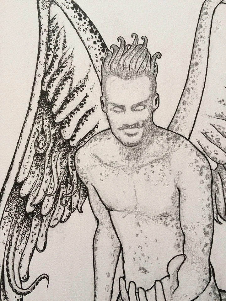 Autoportrait Aux Tentacules ink 2