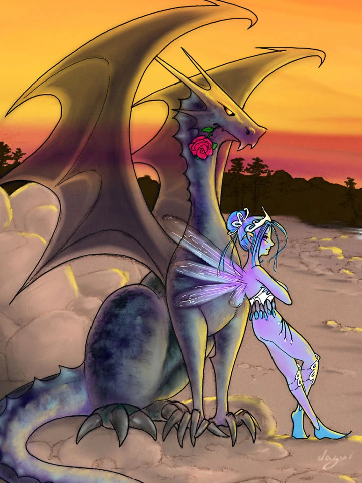 Dragon Fairy And Elves In Britanny zoom 1