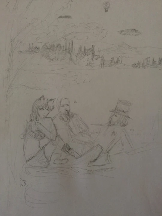Steampunk Dejeuner In Japan sketch 1