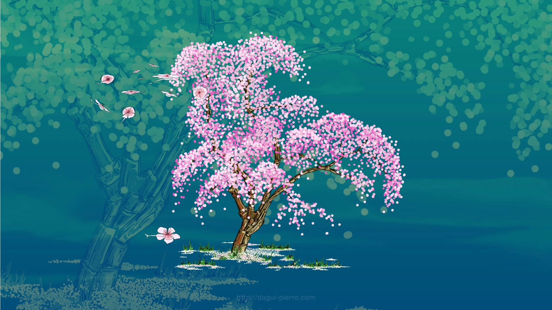 Steampunk Cherry Tree wallpaper