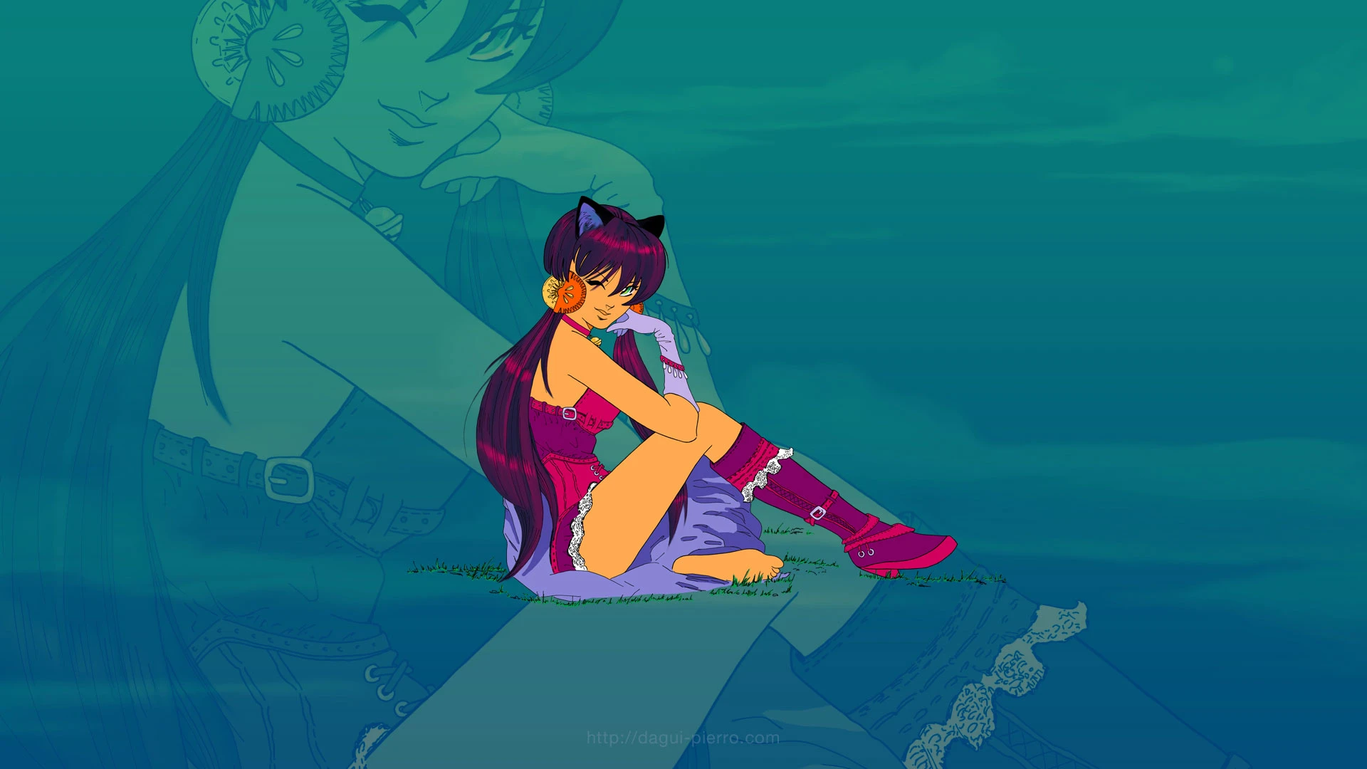 Steampunk Dejeuner girl wallpaper