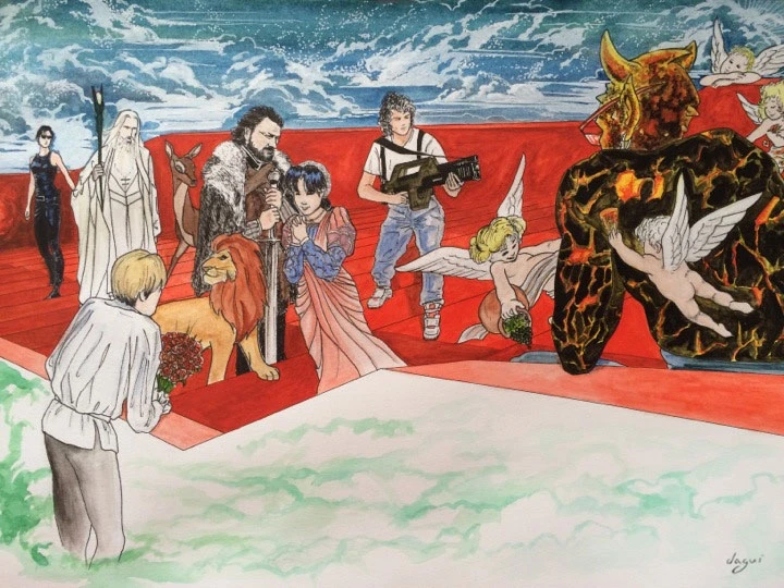 We Cannes Go To Heaven drawing finished
