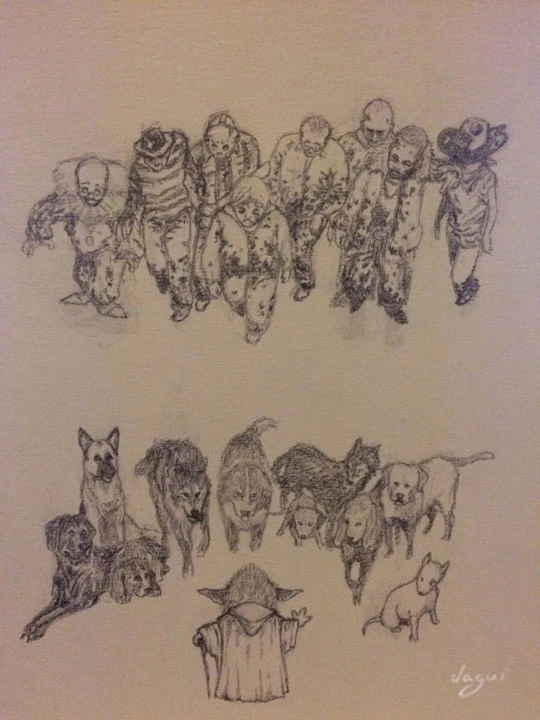 Yoda Walking Dogs step 11
