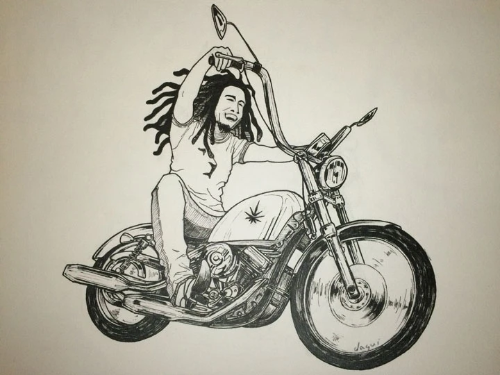 Bob Marley Davidson ink