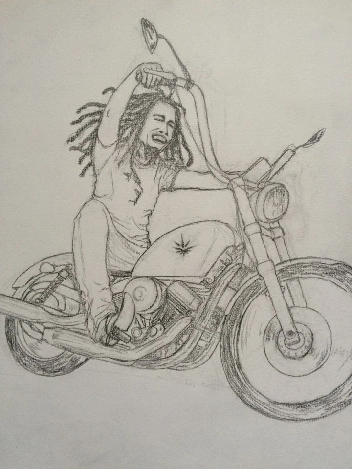 Bob Marley Davidson sketch 4