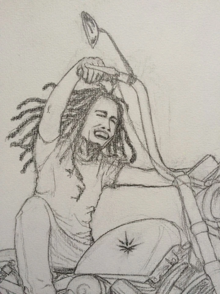 Bob Marley Davidson sketch 5