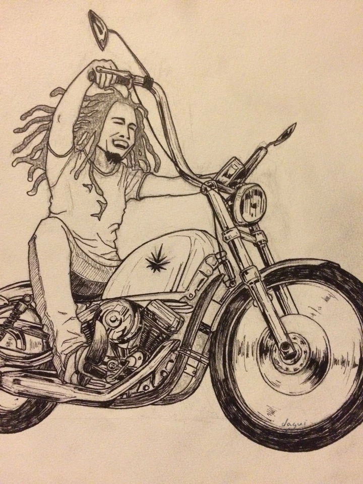 Bob Marley Davidson sketch 6
