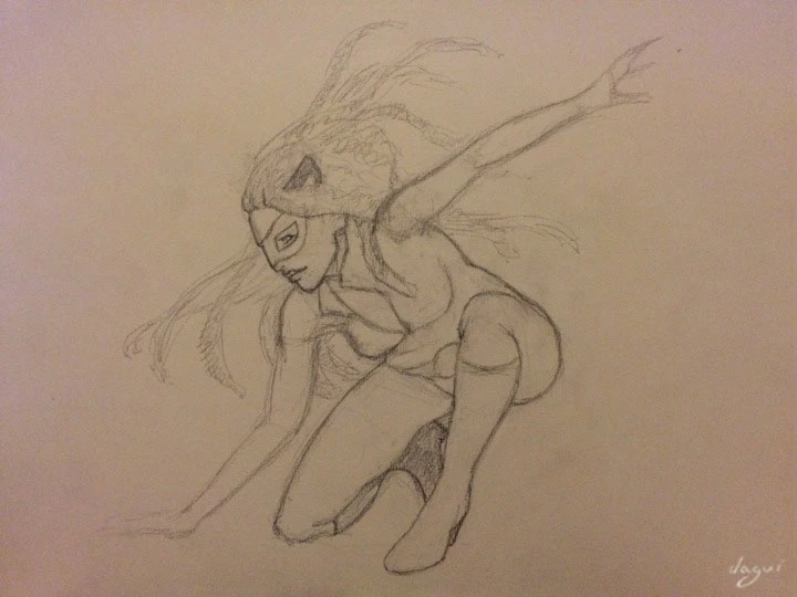 Mia Catwoman sketch 2