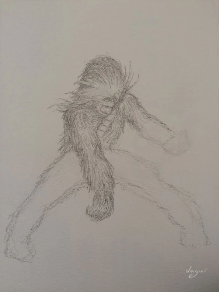 Chewbacca Rock Star Wars sketch 2