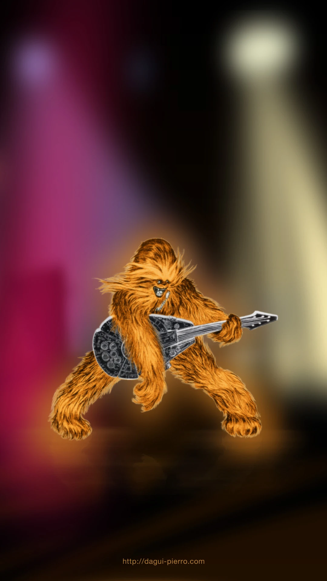 Chewbacca Rock Star Wars wallpaper portrait