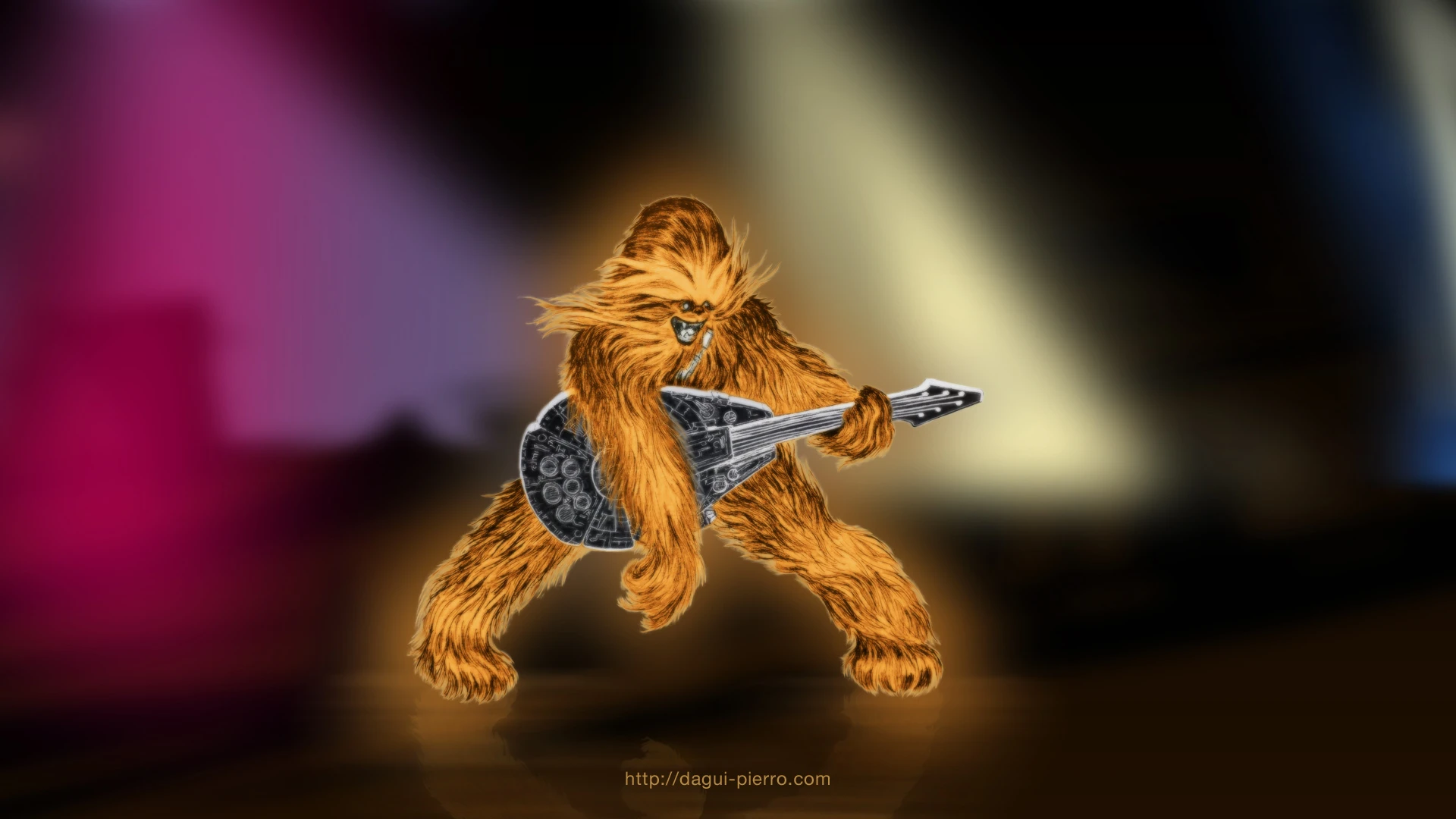 Chewbacca Rock Star Wars wallpaper landscape