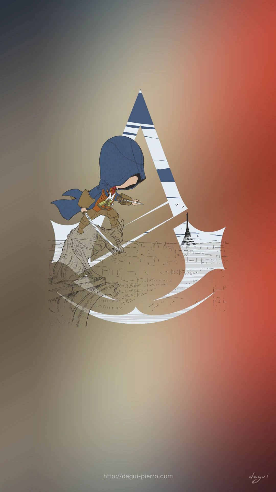Chibi Arno Assassin Paris wallpaper portrait
