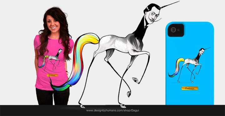 dalicorne tee phone art