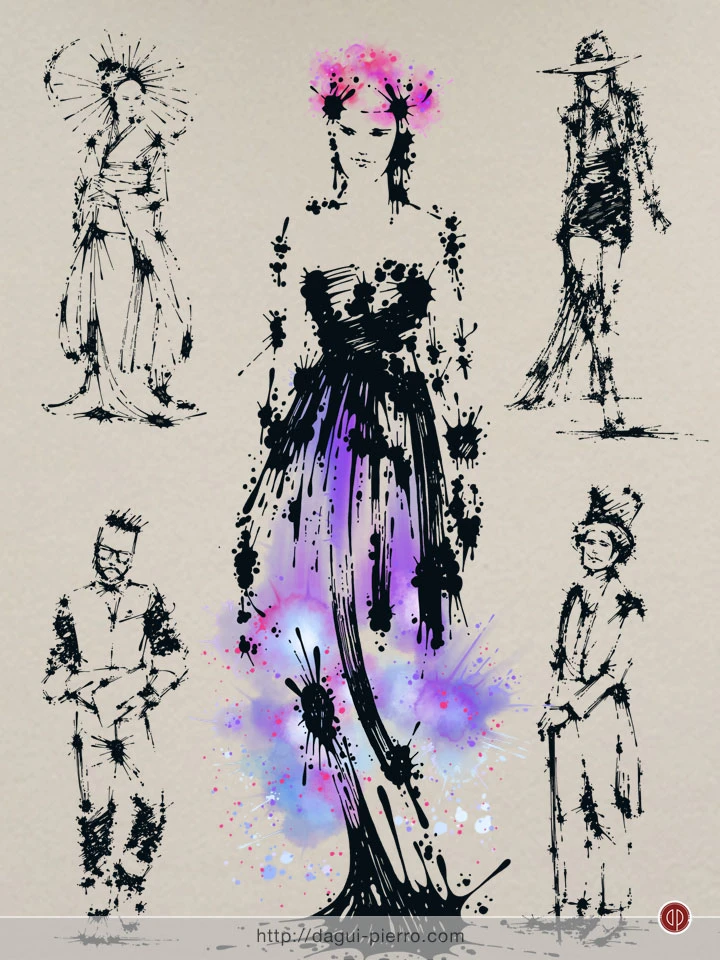 Fashion Hipster Kimono Dandy Ink • Buy this on Teepublic: http://bit.ly/TPoDagui