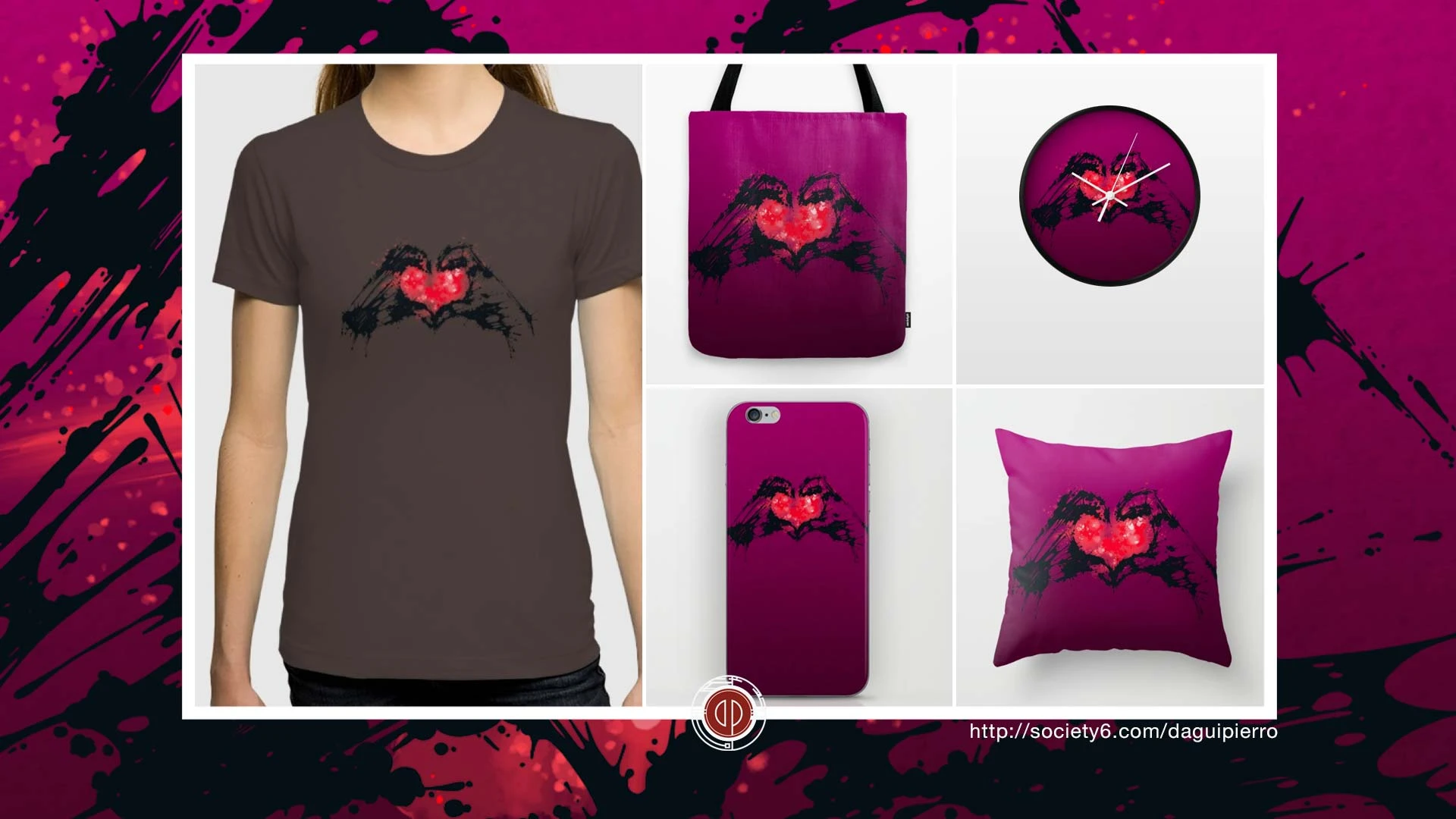 Inktober Series Season 3 Heart You Ink buy art-prints, tees & more on Society6