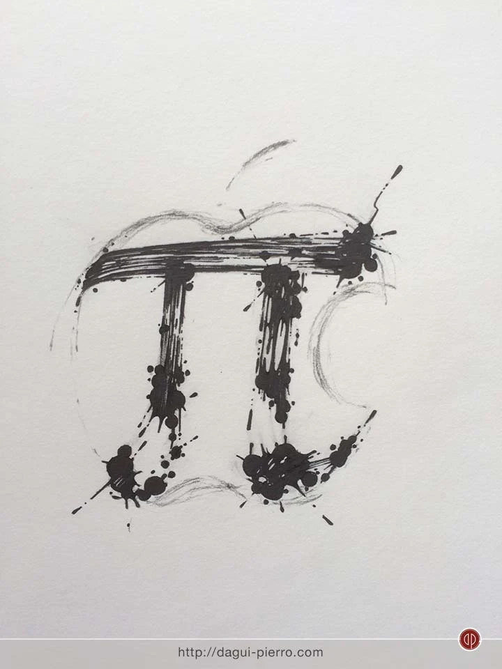 Apple Pi Ink • Art-prints & mowaaar on Teepublic: http://bit.ly/TPoDagui