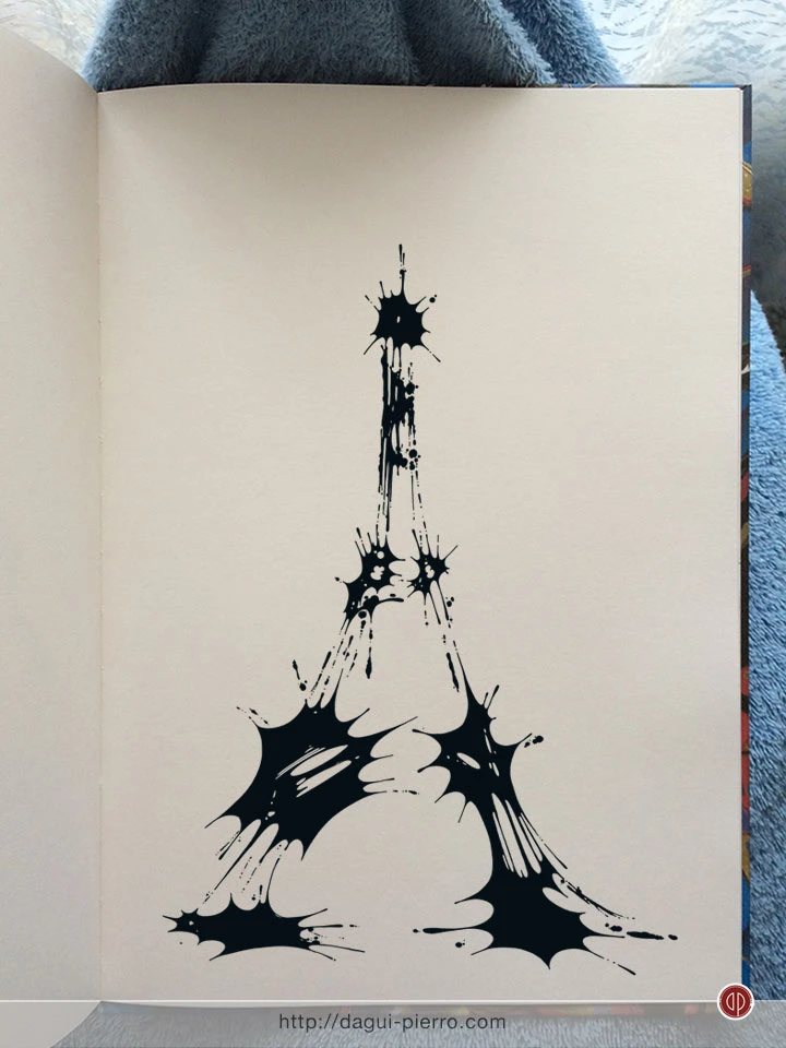 Eiffel Ink - Paris, France • Buy this on Teepublic: http://bit.ly/TPoDagui