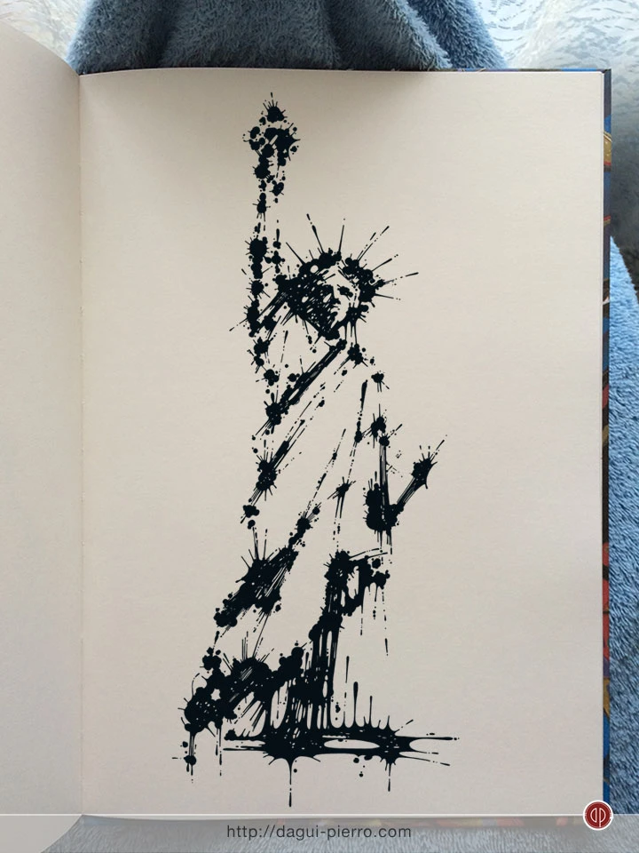 Liberty Ink - Statue of Liberty, New-York USA • Buy this on Society6: http://bit.ly/DaguiS6