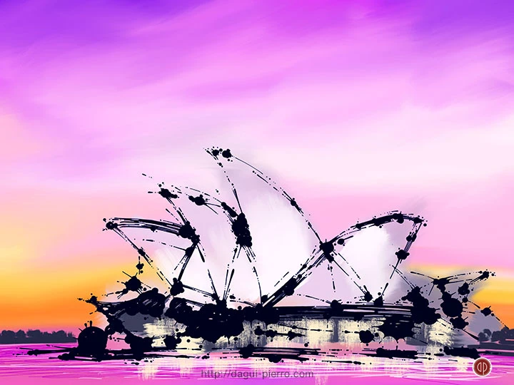 Sydney Ink - Opera House Sydney, Australia • Buy this on Teepublic: http://bit.ly/TPoDagui