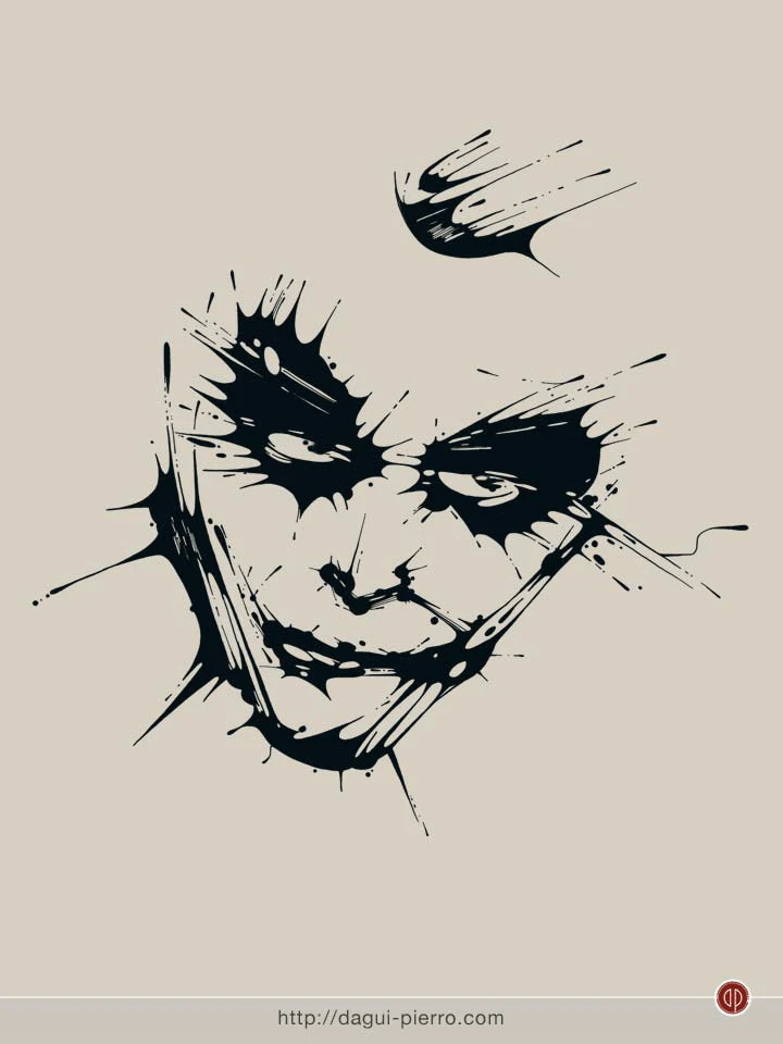 Why So Serious Ink - Batman Joker inspired • Buy this on Teepublic: http://bit.ly/TPoDagui