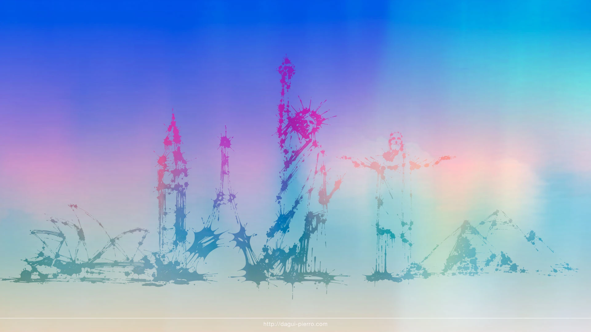 Monuments Ink - Paris, New-York, Sydney, Gizeh & Rio • Art-prints & mowaaar on Society6: http://bit.ly/DaguiS6
