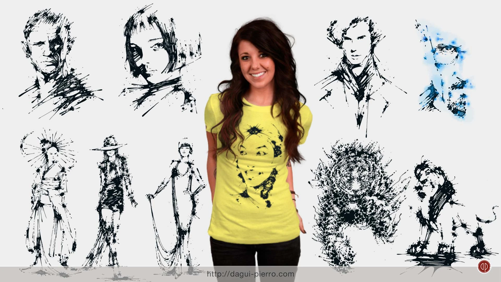 Buy these splash ink series on Teepublic: http://bit.ly/TPoDagui • James Bond - Walter White - Natalie Portman - Benedict Cumberbatch - Disney - Jasmine - Lion King - Tiger - Fashion