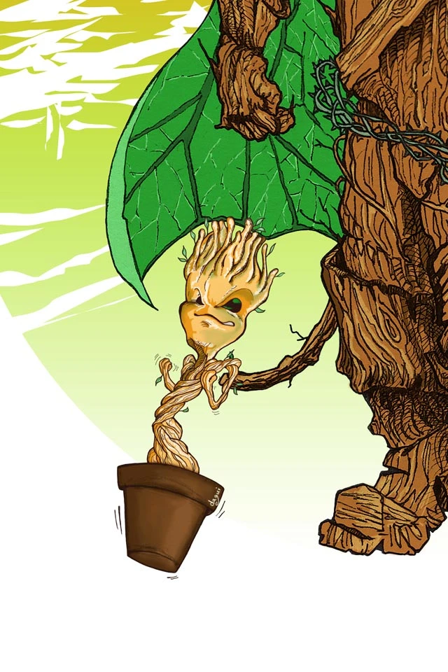 Puss in Groots Zoom Groot
