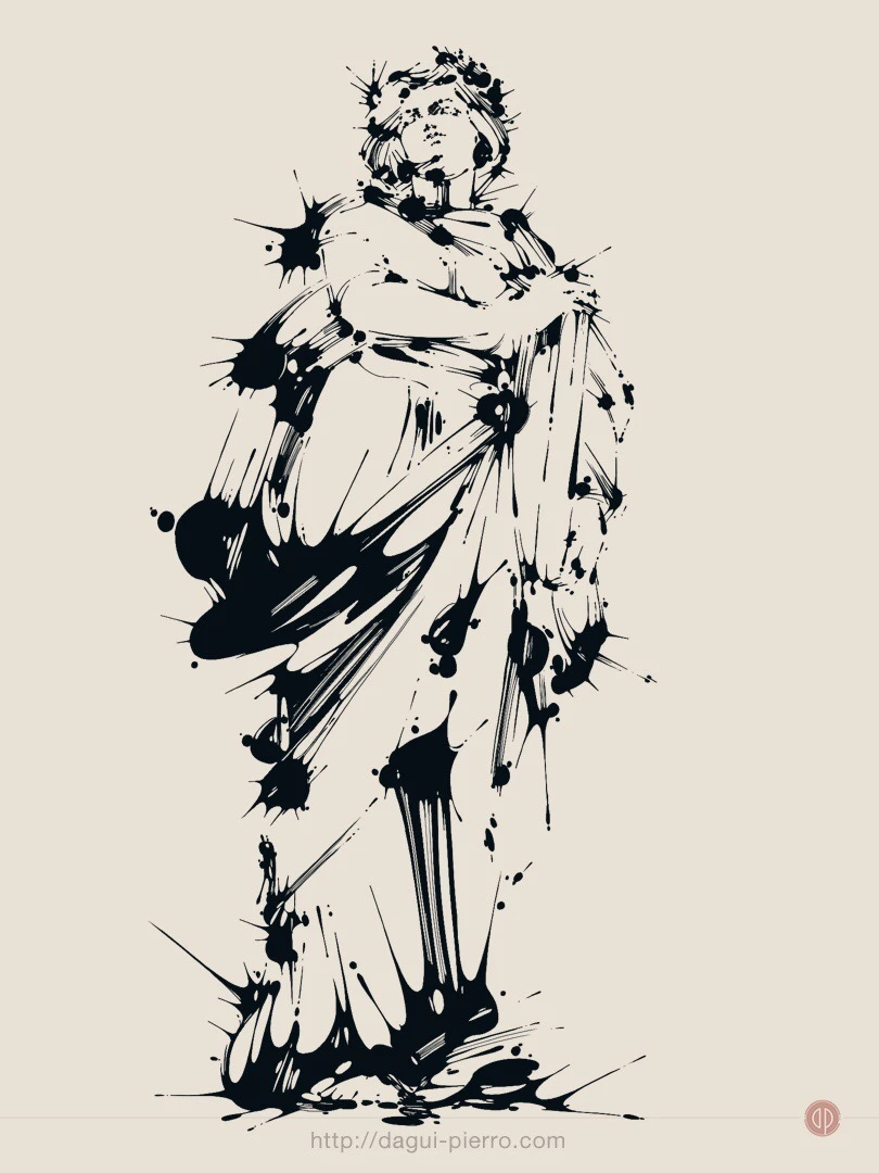 Sketching in Roma Sant'Eustachio Ink