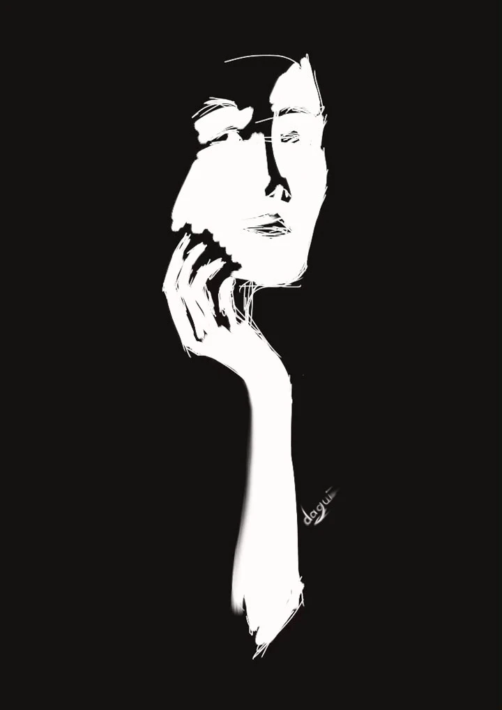 Smoking Hot Woman sketch 1