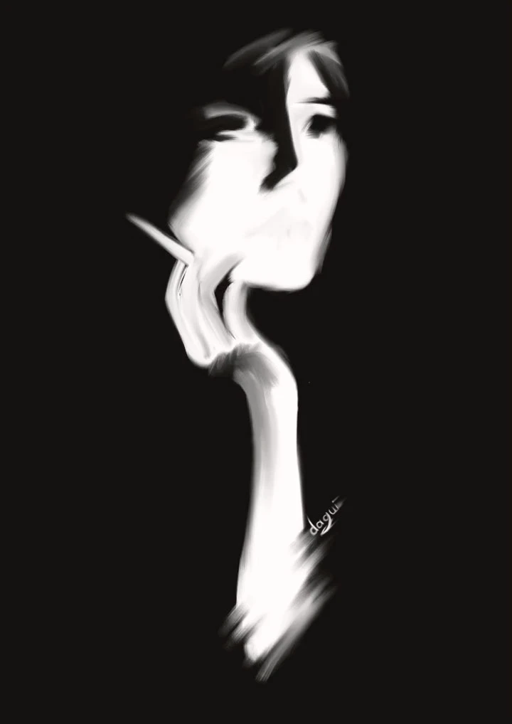 Smoking Hot Woman sketch 2