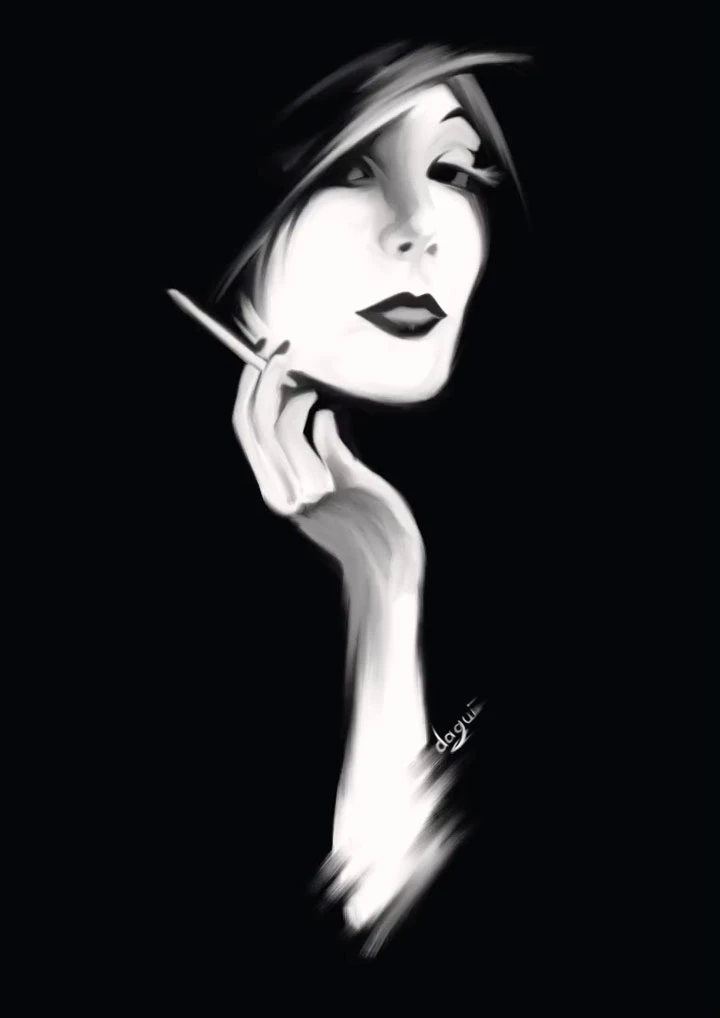 Smoking Hot Woman sketch 4