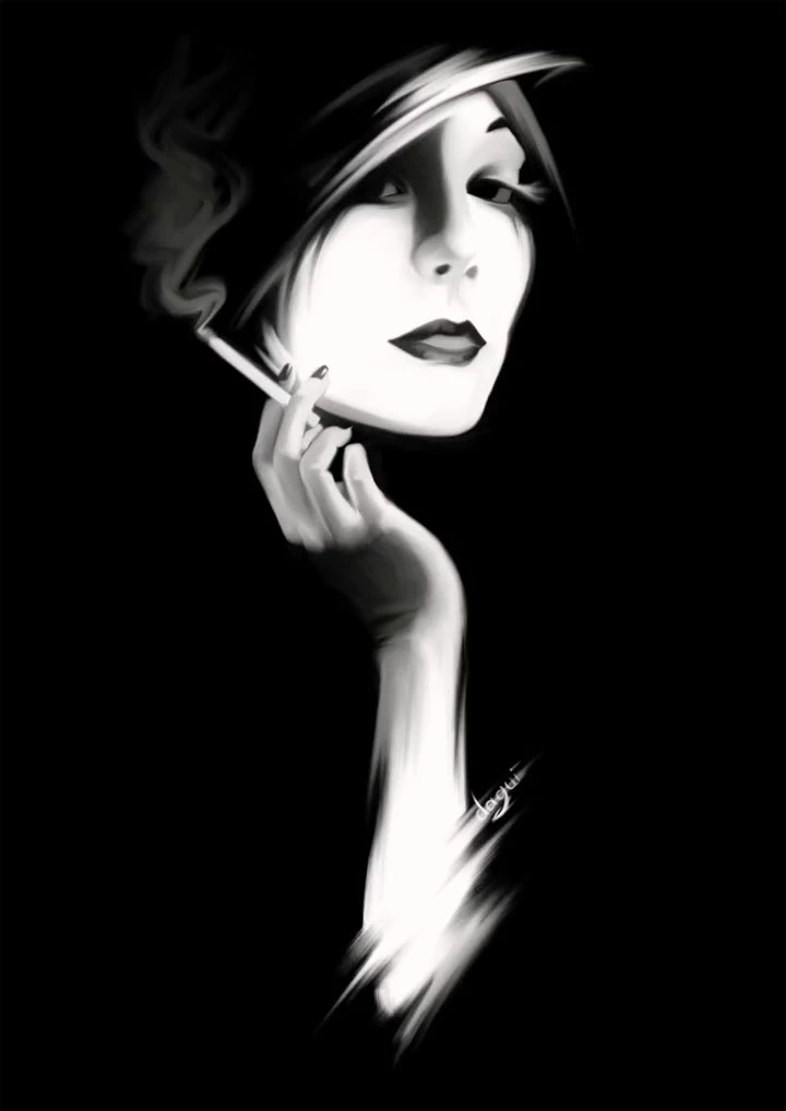 Smoking Hot Woman sketch 5