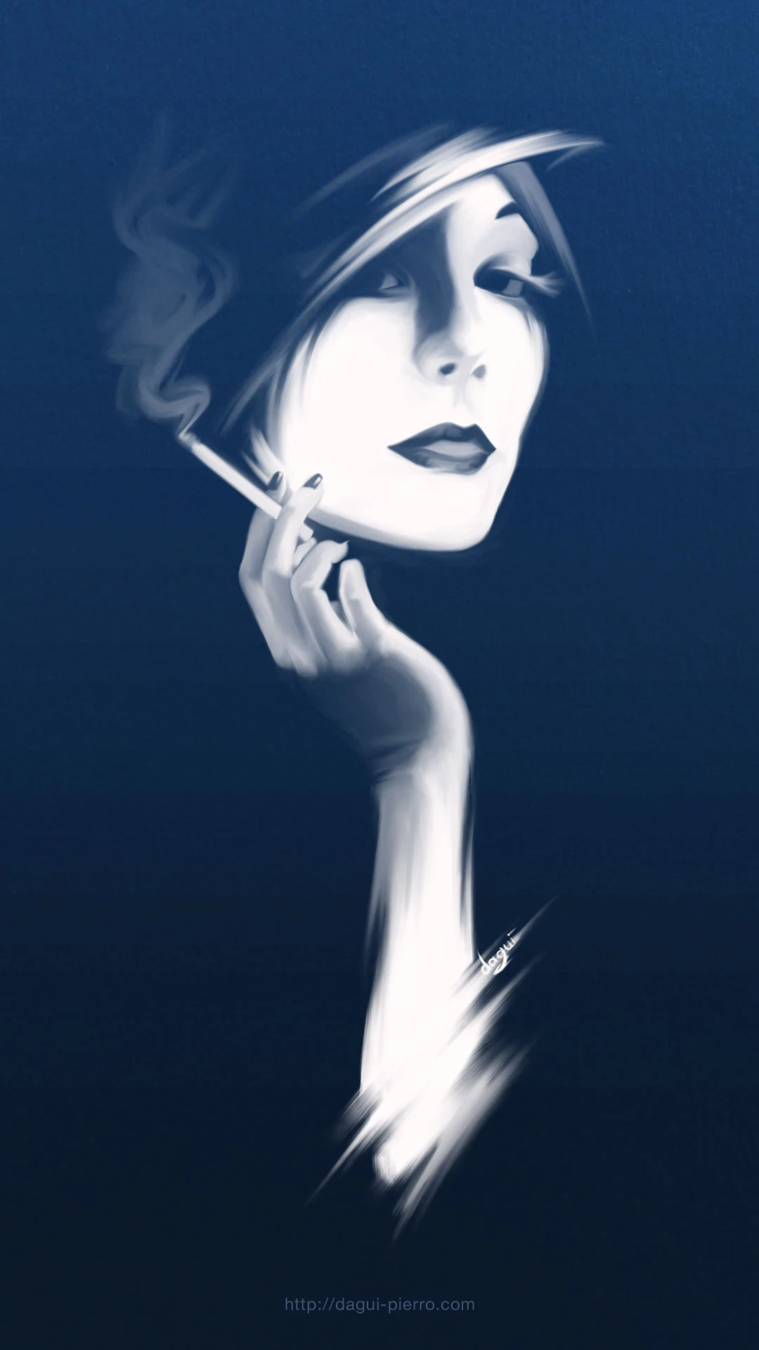 Smoking Hot Woman wallpaper portrait