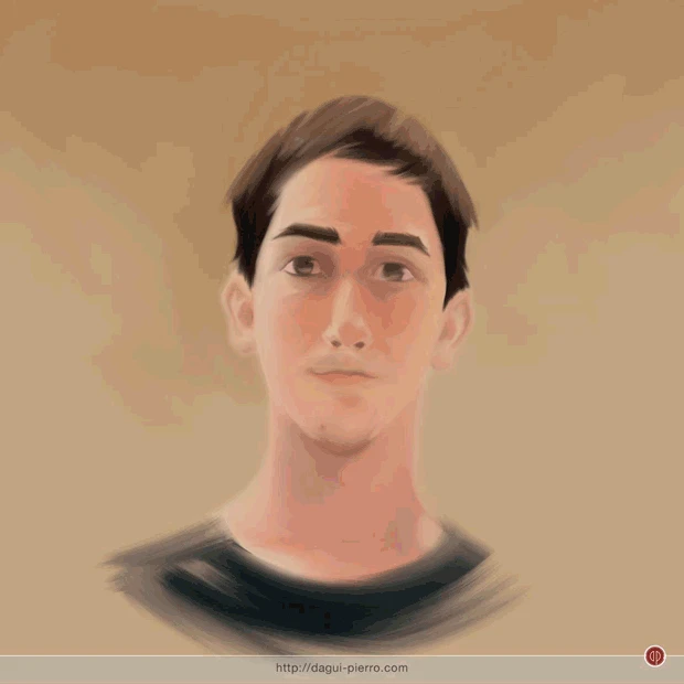 Thomas Portrait animated process GIF