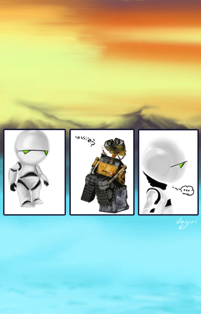 Wall-E Marvin H2G2 zoom