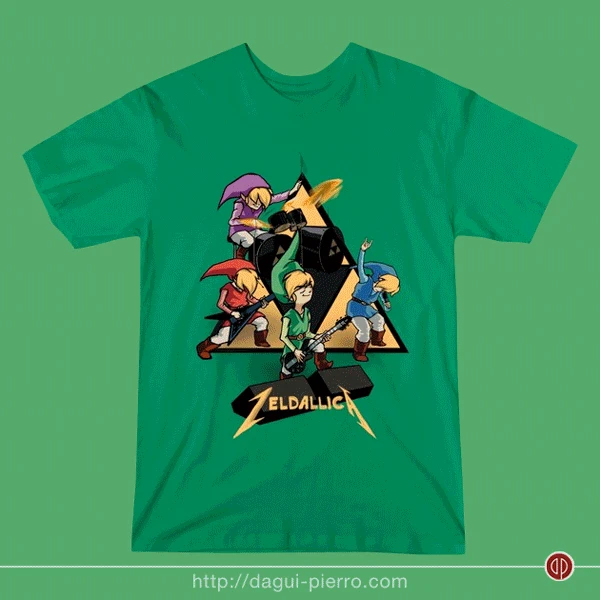 Zeldallica version, animated tees