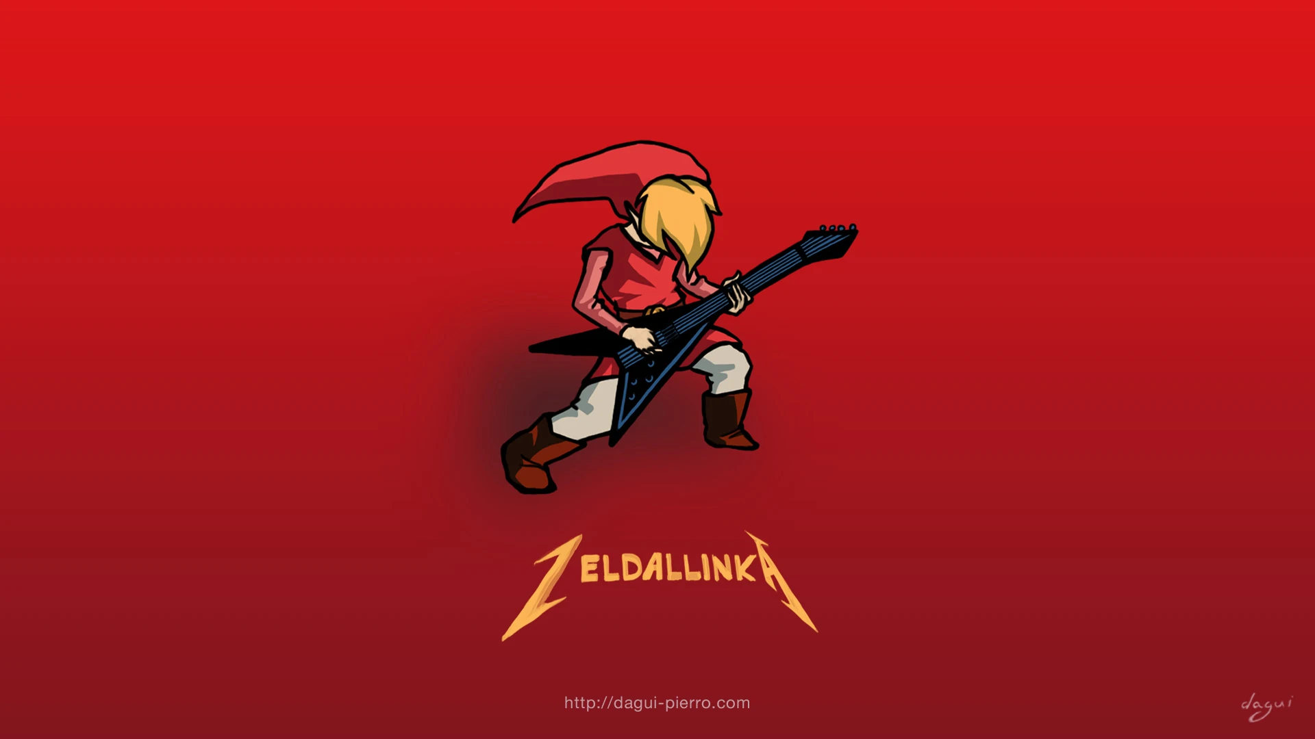 Zeldallinka Red wallpaper landscape