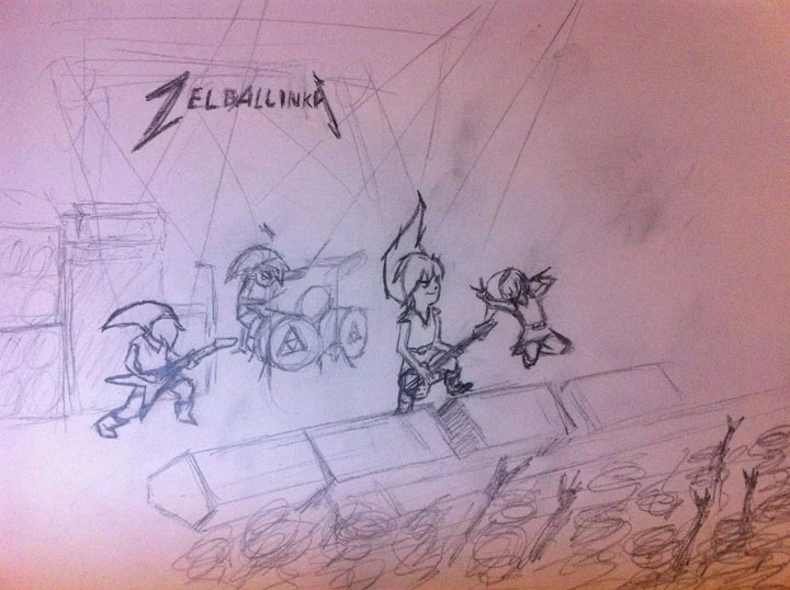 Zeldallinka original sketch