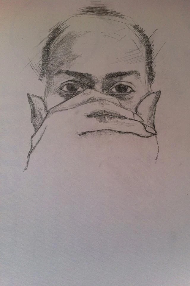 Zombie Portrait sketch 2