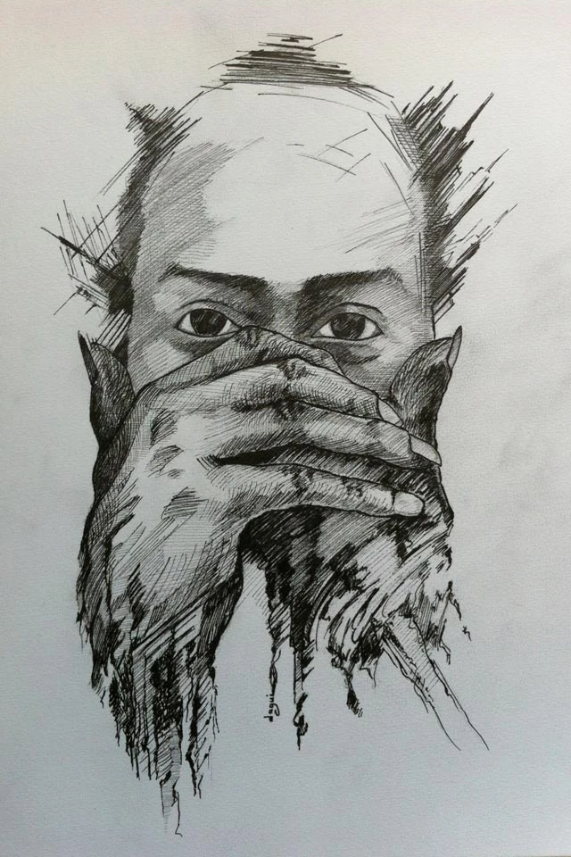 Zombie Portrait Ink