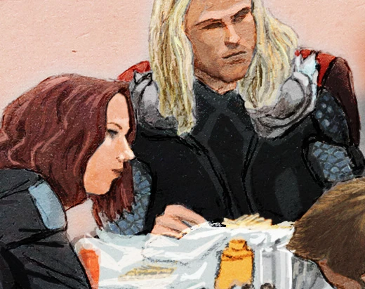 Avengers Restaurant Scene