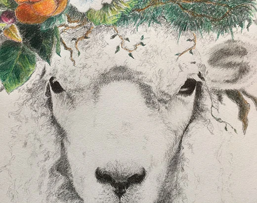 Flower Power Hippie Sheep